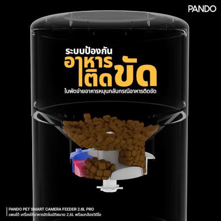 เครื่องให้อาหารอัตโนมัติ PANDO รุ่น โปร ขนาด 2.6L (พร้อมกล้องวิดีโอ)_4